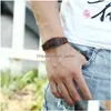 Bangle Knop Verstelbare Lederen Bangle Manchet Horloge Vorm Armband Polsband Voor Mannen Vrouwen Mode-sieraden Drop Delivery Jewel Dhgarden Dhuyq