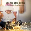 1 paquet de 50 guirlandes lumineuses LED – 5 mètres, alimentées par piles 3AA, parfaites pour Noël, les mariages, les fêtes, les vacances en famille, les réunions et plus encore – Toujours allumées