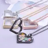 Pendant Necklaces 1PC Heart Living Memory Po Relicario Locket Necklace Floating Chams Picture For Jewelry Women Men Gift