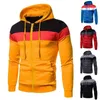 Men's Hoodies Colorblock Slim Fit Athleisure Patchwork Cardigan Hoodie Autumn And Winter Fashion Design Clothing 5 Colour Sweatshirts