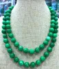 Kedjor Natural 10mm Green Jade Jadeite Round Gemstone Beads Halsband 32 ''