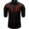 Mäns avslappnade skjortor Western Shirt Tribal Fashion High Quality Material 2023 Suit Plus Size Spring Summer Party Clothing