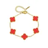 JEWLERY DESIGNER BRACELETS 4 LEAF CLOVER BRACELET 스틸 여성 결혼식 선물 선물 악세사리의 날 세트 드롭 배달 DHSSY