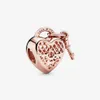 100％925 Sterling Silver Love You Heart Padlock Charmsフィットオリジナルのヨーロッパのチャームブレスレットファッションジュエリーアクセサリー224r