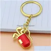 Chaveiros Atualização Esporte Ouro Clube de Golfe Chaveiro Vermelho Saco de Metal Keychain Enforcamentos Mulheres Homens Moda Jóias Will e Drop Deliv Dhgarden Dhry3