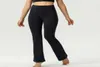 Йога наряды Flare Pants Leggings Sport Women Fitness Streatny Nylon Выровняйте высокую талию жесткие тренировочные тренажерные залы.