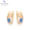 Hoop Earrings Xuping Jewelry Store Arrival Copper Alloy Charm Gold Plated Lovely Crystal For Women Girl Jewellery Birthday Party