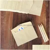 تعبئة أكياس 1000pcs/Lot Vintage Kraft Paper Envelope Bag فارغ
