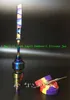 Bong-Werkzeug-Set, eloxiert, bunt, Domeless, Gr2, Titan-Nagel, Regenbogen-Carb-Kappe, Dabber, Slicone-Glas für Glas-Wasserpfeifen, LL