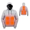 Outdoor Elektrische USB Heizung Pullover Hoodies Männer Winter Warme Beheizte Kleidung Lade Wärme Jacke Sportswear 240110