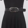 Belts Women's Fashion Black PU Leather Cummerbunds Female Dress Corsets Waistband Decoration Wide Belt R2478