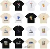 23SS Rhude T Shirt Tasarımcı Moda Giyim Tees Hip Hop Ayak Papama Uzun Kuyruklu Papağan Baskı Yüksek Sokak Günlük Çok Yönlü Kısa Kollu Tshirts Erkek Kadın Street Gnv6