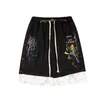 Mode-Shorts Männer und Frauen Cowboy Fünf-Punkte-Basketball High Street Hip Hop Shorts Teenager Campus Wind Coole Gramm Shorts kostenlos Versand lose Shorts