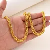 Серьги по ожерелью набора Bangrui Man Chain Gold Color Colleclebret for Men Fashion Party Wedding Gifts