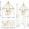 Sun Catcher Cristal Suspendu Prismes En Verre Suncatcher Vent Pendentifs Carillons pour Voiture Fenêtre De Mariage Décorations De Jardin Extérieur 231227