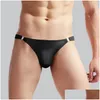 Slips Hommes Ice Soie Slips Solide Taille Basse Boucle BGE Poche Sous-Panty Sans Couture Mince À Séchage Rapide Home Lounge Slips Cueca Drop de Otry9