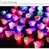 50pcs Christmas Decorations Creative Cute Glowing Ring Brooch Santa Snowman Rings for Kids Gifts Navidad 2024 Supplies 231227