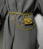 Paski Tassel złoty łańcuch dla kobiet metalowy pasek ketting riem projektant mini torba biżuterii