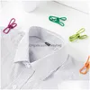 Bag Clips Clothes Pegs Tvätten Handdukklipp Colorf PVC-belagda trådverktyg för torkning av klädstreck LX4347 Drop Delivery Home Gar Dhkww