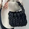 Shoulder Bags Ladies Casual Bag Hand-woven Shopping Wool Fashion Soft Diy Handbag Self-woven Homemade Crochetblieberryeyes