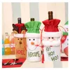 Decorações de Natal para casa Papai Noel Garrafa de vinho Er Snowman Stocking Gift Holders Xmas Navidad Decor Feliz Ano Gota Entrega Dheib