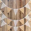 48pcs Jute Burlap Blank String Flag Pennant Linen Flags Festival Christmas Party Kindergarten House Wedding DIY Decoration 231227