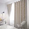 Hollow Star Curtain Fantasy Princess Style LACE FELLT PRODUKT HÖG BLACKOUT för balkong vardagsrum sovrum 231227