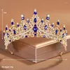 Haarclips Klassieke stijl Kristallen bruidkroon Luxe legering Strass Tiara Bruiloft Diner Bruids voor dames