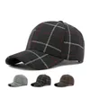 Ball Caps Men Baseball Autumn and Winter Slattice Dome Hats do męskiego poliestrowego 55-60 cm Regulowane zakrzywione brzegowe sporty na świeżym powietrzu