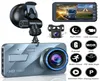 4quot 25D HD 1080P double objectif voiture DVR enregistreur vidéo Dash Cam Smart GSensor caméra arrière 170 degrés grand Angle Ultra HD Resoluti6830316