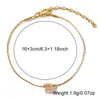 Link Bracelets Go2Boho 수제 A-Z 편지 Golden Dainty Rope Chain 2024 우아한 패션 보석 Boho for Women Men