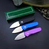 Promotie runt 5 Automatisch tactisch mes S35VN Satin Blade Aviation Aluminium Handgreep Outdoor Camping Hiking EDC Pocket Knives met winkelbox