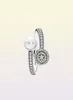 Vintage i elegancki pierścień perłowy dla 925 srebrnego srebra z Cz Diamonds Prasowy otwierający damski pierścionek z oryginalnym pudełkiem świątecznym Prezent5343926