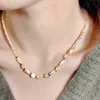 2024 DESIGNERS Same Stone Muschel-Champagner-Perlenhalskette für Frauen mit kleinem Duft und vielseitiger Kragenkette