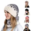 Ball Caps Women's Winter Warm Knit Scarf Gloves Hat Women Set Men For Teen Girls