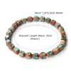 Strand Women Böhmen Armband Färgglada imperialistiska Jasper Stone Beads Armband Fashion Men Bangle Friendship Lover Couples Jewelry