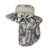 Berets Outdoor Verstellbarer Angelhut Sonnenschutzschutz mit atmungsaktivem Vorhang Männer Frauen Wandern Camping Casual Cap