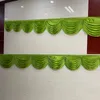 Bröllop Bakgrundsgardin Swag Tassel Ice Silk Drape Valance Stage Table Kjolar Party Bankettdekor 231227