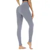 Outfit yoga pantaloni da donna con leggings in palestra ad alta vita.