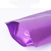 Foglio di alluminio Mylar opaco Stand Up Packaging Borse Busta autosigillante con cerniera colorata per snack alimentari al supermercato Frutta secca Caffè Erba secca Tabacco Stoccaggio di caramelle