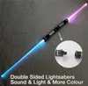 LED SwordsGuns 2 PiecesLot Knipperende Lightsaber Laser Dubbele Zwaard Speelgoed Geluid en Licht voor Jongen Meisjes 2209056454339