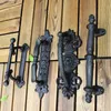 Avrupa tarzı retro kapı kolları bahçe avlusu dökme demir zanaat kolu ev dekorasyon siyah oda aksesuarları 231227