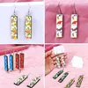 Personalized 30x Rectangle Sublimation Earring Blank Heat Transfer Wire Hooks Earring Pendant Decoration for DIY Jewelry204o