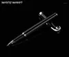 Monte Mount High Quality Black Silver Rollerball Pen 07mm Black Ink Refill Metal Ballpoint Pen for Student School Supplies14336316