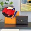 10a Designer Wallets 3 creditcard slots portemonnee Luxe kaarthouder Bruine bloemen Portemuleert Lederen luxe portefeuilles Key zakzakken munttasje kleine koppelingszak met doos