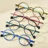 Lunettes de soleil Cadres Drop Man Patchwork Vintage Round Titanium Cadre Lunettes Femmes Mode Couleur Match Optique Prescription Lentille Lunettes