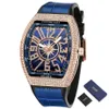 Hip Hop Diamant Horloge Mannen Iced Out Goud Luxe Mannelijke Klok Waterdichte Sport Militaire Heren Horloges Relogio Masculino Montre Homme Wr272K