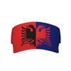 Berets Summer Air Sun Hat Flag z albańskiego stanu Visor UV Ochrona sportowa tenis golf prowadzący czapkę przeciwsłoneczną