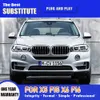 Bilstyling strålkastare DRL dagsljus för BMW X5 F15 X6 F16 LED-strålkastare 13-19 Streamer Turn Signal Indicator Front Lamp