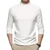 Winter T-shirt voor heren T-shirts met lange mouwen Thermisch ondergoed Effen kleur met dun fleece ondershirt Kleding 231228